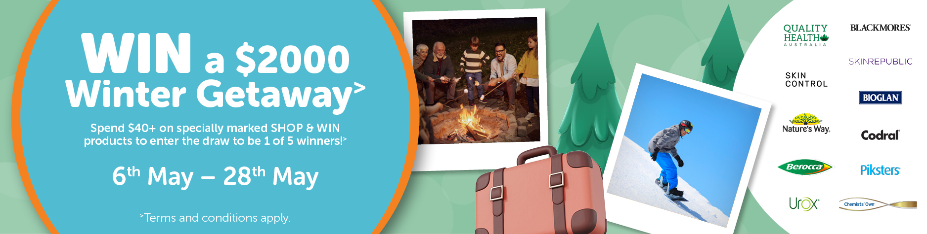 Win a $2,000 Winter Getaway – Shop & Win promotion 6–28 May 2026